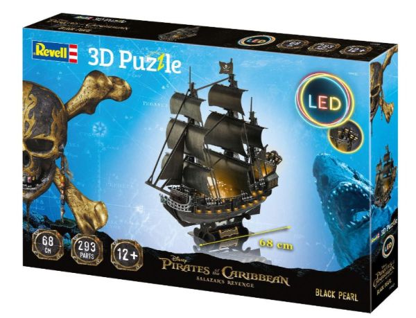 REV00155 - 3D puzzel met LED - Zwarte Parel - 1