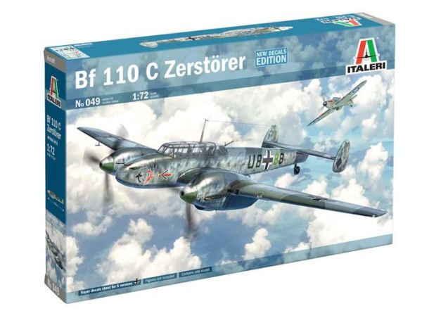 ITA0049 - MESSERSCHMITT BF 110 C Zerstörer militair vliegtuig om te assembleren en te schilderen - 1