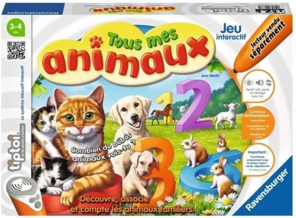 RAV008384 - TIPTOI interactief spel met pen - Tous mes animaux | vanaf 3 jaar - 1