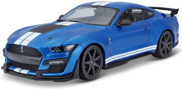 MST31388 - 2020 Ford Mustang Shelby GT500, blauw met witte strepen - 1