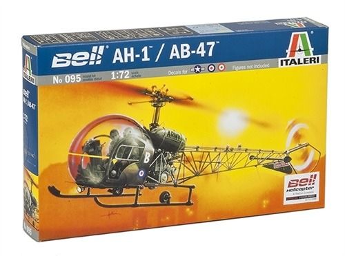 ITA0095 - BELL AH-1 / AB-47 militaire helikopter om te assembleren en te schilderen - 1
