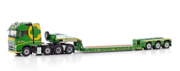 WSI01-4200 - VOLVO FH4 Globetrotter 8x4 met 3 assen ZWATRA dieplader - 1