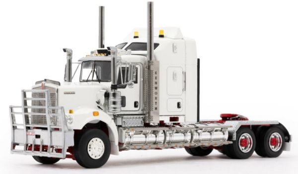 Z01582 - KENWORTH D509 6x4 dwarsligger Wit en rood - 1