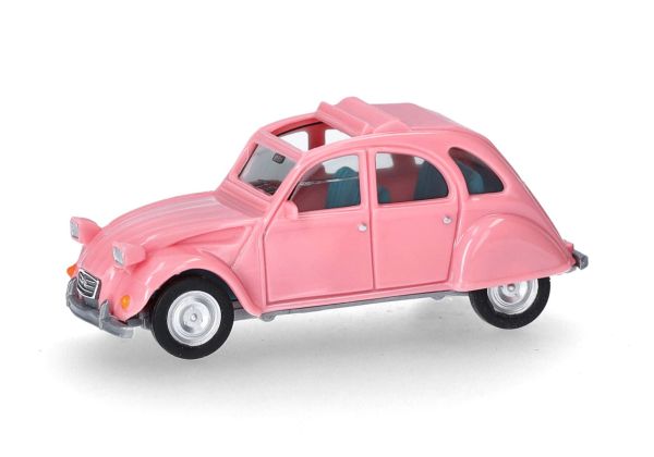 HER020824-008 - CITROEN 2CV met open vouwdak in roze - 1