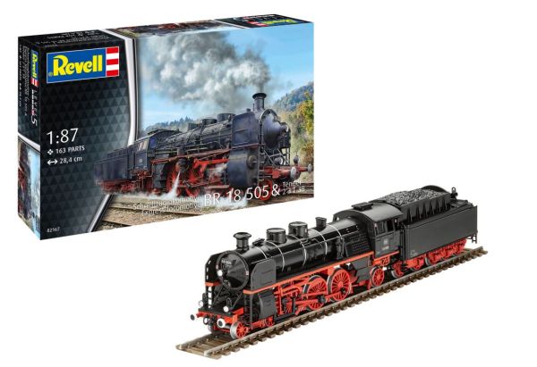 REV02167 - Locomotief BR 18 505 met tender 2'3' T38 om te monteren en te schilderen - 1