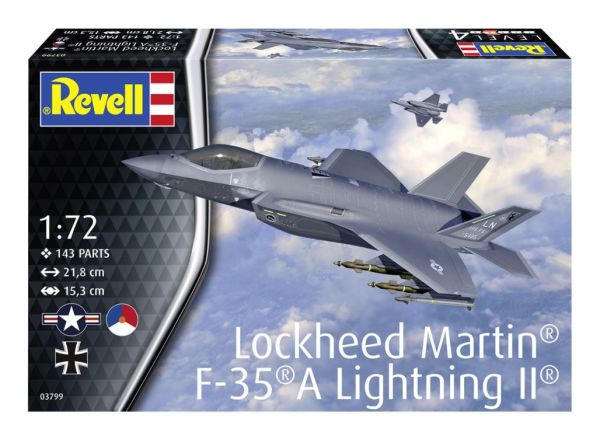 REV03799 - Gevechtsvliegtuig LOCKHEED Martin F-35A Lightning II om te assembleren en te schilderen - 1