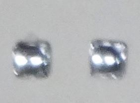 ART04360_B - Vierkante koplamplens x2 Wit - 2 x 2 mm - 1