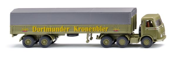 WIK051457 - MERCEDES-BENZ LPS 333 6x4 met 2-assige huiftrailer DORTMUNDER KRONENBIER - 1
