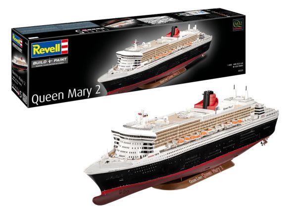 REV05223 - De Queen Mary 2 is een boot die je zelf in elkaar moet zetten en moet schilderen. - 1