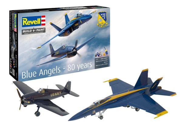 REV05613 - Bouwpakket ter ere van het 80-jarig jubileum van de Blue Angels om in elkaar te zetten en te schilderen. - 1