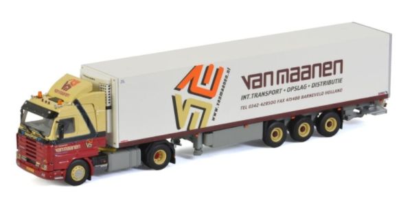 WSI01-3484 - SCANIA R143 4x2 met koelwagen 3 Assen VAN MAANEN - 1