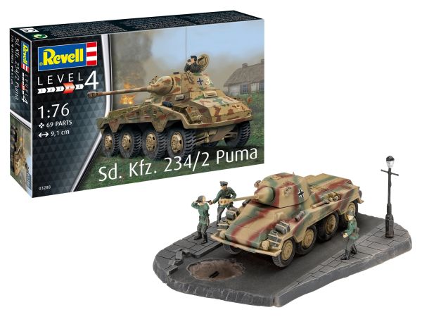 REV03298 - Diorama-set - SD.KFZ. 234/2 PUMA om te monteren en te schilderen - 1