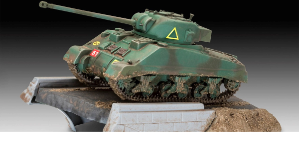 REV03299 - Diorama-set - SHERMAN FIREFLY om in elkaar te zetten en te schilderen - 1
