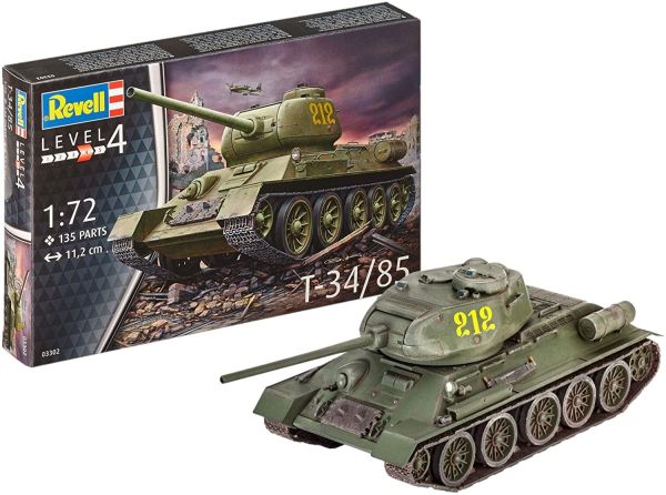 REV03302 - Tank T-34/85 om te monteren en te schilderen - 1