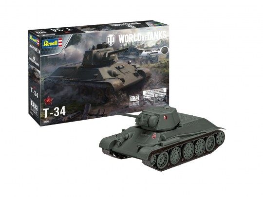 REV03510 - Tank T-34 WORLD OF TANKS om te monteren en te schilderen - 1