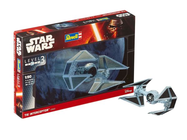 REV03603 - TIE Interceptor-Modelbausatz STAR WARS om in elkaar te zetten en te schilderen - 1