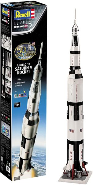 REV03704 - Apollo 11 Saturn V-raket met bouwbare verf - 1