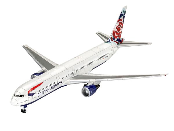 REV03862 - Vliegtuig Boeing 767-300ER British Airways Chelsea Rose om in elkaar te zetten en te schilderen - 1