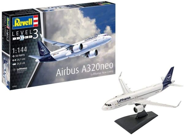 REV03942 - Vliegtuig Airbus A320 Neo Lufthansa Nieuwe kleurstelling om te monteren en te schilderen - 1