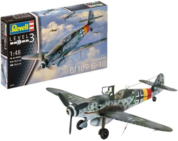 REV03958 - Vliegtuig Messerschmitt Bf109 G-10 om te monteren en te schilderen - 1