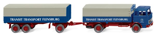 WIK043203 - MERCEDES 4x2 carrier met dekzeil aanhanger TRANSIT TRANSPORT - 1