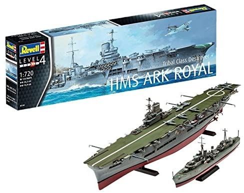 REV05149 - HMS Ark Royal & Tribal Class Destroyer vliegdekschip om te monteren en te schilderen - 1