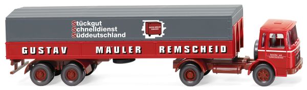 WIK051502 - MAN 4x2 met schuifzeiloplegger 2 Assen MÄULER - 1