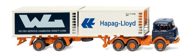 WIK052201 - KRUPP 6x2 met bak en koelcontainer HAPAG LLOYD/WL - 1