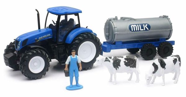 NEW05523C - NEW HOLLAND T7 270 met watertank en koe - 1