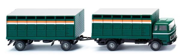 WIK056503 - MERCEDES 4x2 bakwagen met aanhanger 2 Assen Veetransport - 1