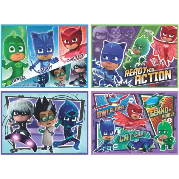 RAV06913 - 4 puzzels 42 stukjes PJMASKS - 1
