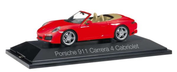 HER071109 - PORSCHE 911 Carrera 4 cabrio rood - 1