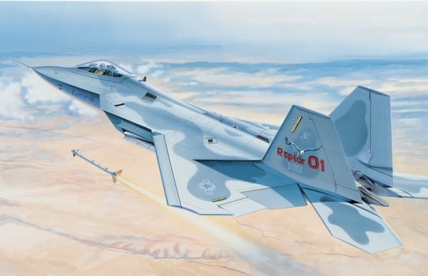ITA0850 - Bouw en schilder F-22 Raptor straaljager - 1