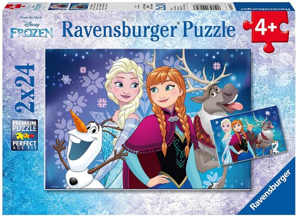 RAV090747 - Puzzel 2x24 stukjes Frozen Aurora Borealis - 1