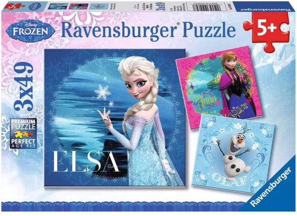 RAV092697 - Puzzel 3x49 stukjes Frozen Elsa Anna en Olaf - 1