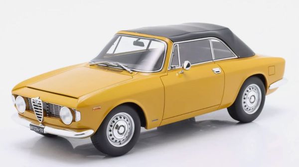 MITICA100087 - ALFA ROMEO Giulia 1600 GTC Cabriolet 1964 geel met zwart interieur - 1