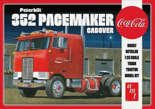 AMT1090/06 - PETERBILT 352 Pacemaker Cabover 6x4 COCA COLA om te assembleren en te schilderen - 1