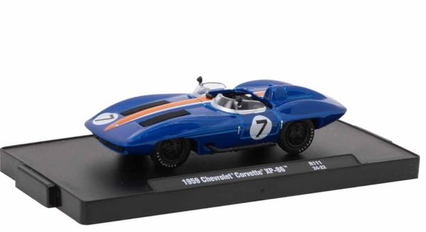 M2M-11228-111-D - CHEVROLET Corvette XP-86 #7 1959 blauw, nog in blisterverpakking - 1