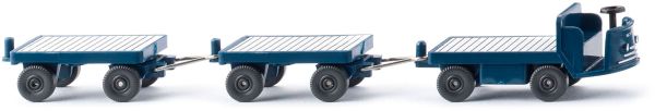 WIK116004 - Elektrische vorkheftruck met aanhangwagens - blauw - 1