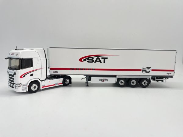ELI117081 - SCANIA R450 4x2 met 3 As aanhanger koelwagen - Transport SAT - 1