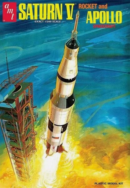 AMT1174/12 - Saturnus V-raket met Apollo-capsule om te monteren en te schilderen - 1