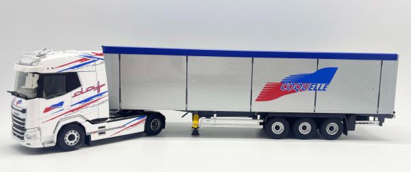 ELI118408 - DAF XG 4x2 met 3-assige schuifvloeraanhanger, COQUELLE - 1