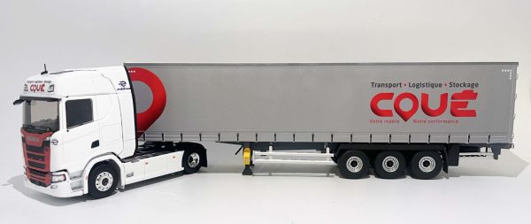 ELI118540 - SCANIA 500 S 4x2 met 3-assige schuifzeilaanhanger, COUE Transport - 1
