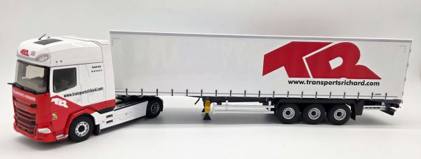 ELI118638 - DAF XG+ 4x2 met Transports RICHARD 3-assige schuifzeiloplegger - 1
