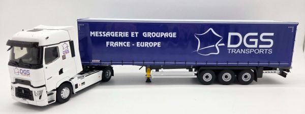 ELI118701 - RENAULT T High 4x2 2023 met 3-assige huifaanhanger DGS Transports - 1