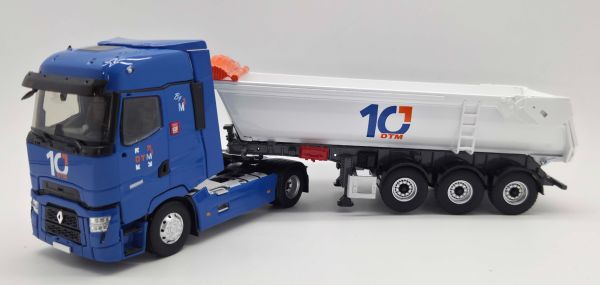 ELI118788 - RENAULT T High 4x2 2021 kipper met 3-assige trailer voor bouwmachines DTM - 1