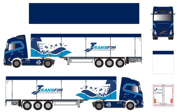 ELI118797 - VOLVO FH Aero 4x2 met 3-assige trailer met beweegbare bodem TRANSFIM - 1