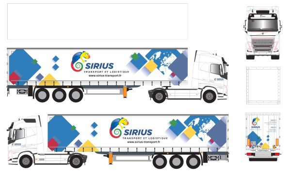 ELI118807 - VOLVO FH 4x2 2020 met 3-assige tautliner trailer met zeilen SIRIUS Transport et Logistique - 1