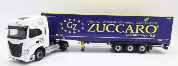 ELI118852 - IVECO S-WAY NP 4x2 met 3-assige schuifzeiltrailer, ZUCCARO TRANSPORTI BLU - 1