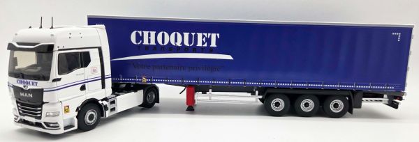 ELI118883 - MAN TGX GX 4x2 met 3-assige schuifzeiloplegger (Transports CHOQUET) - 1